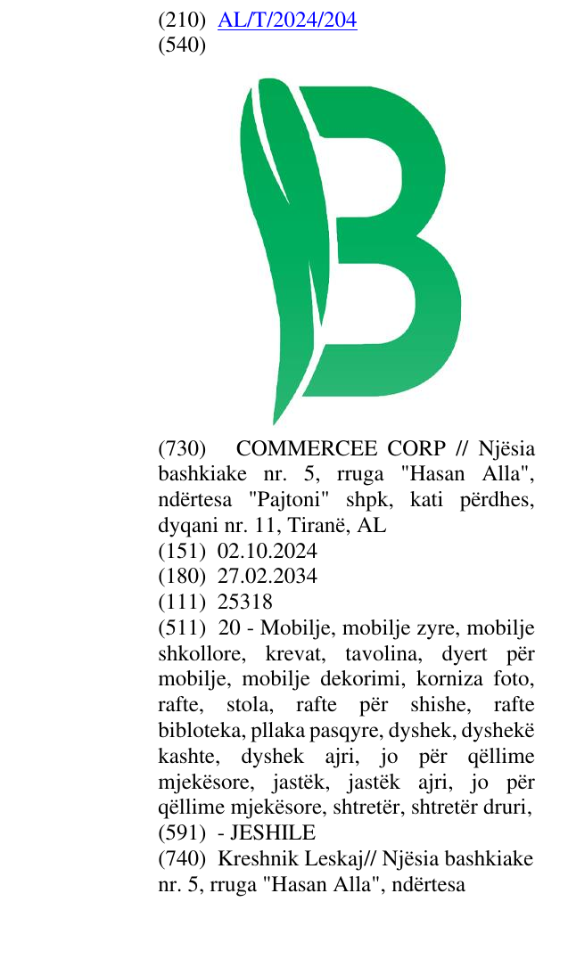 Zëri i markës B në buletin