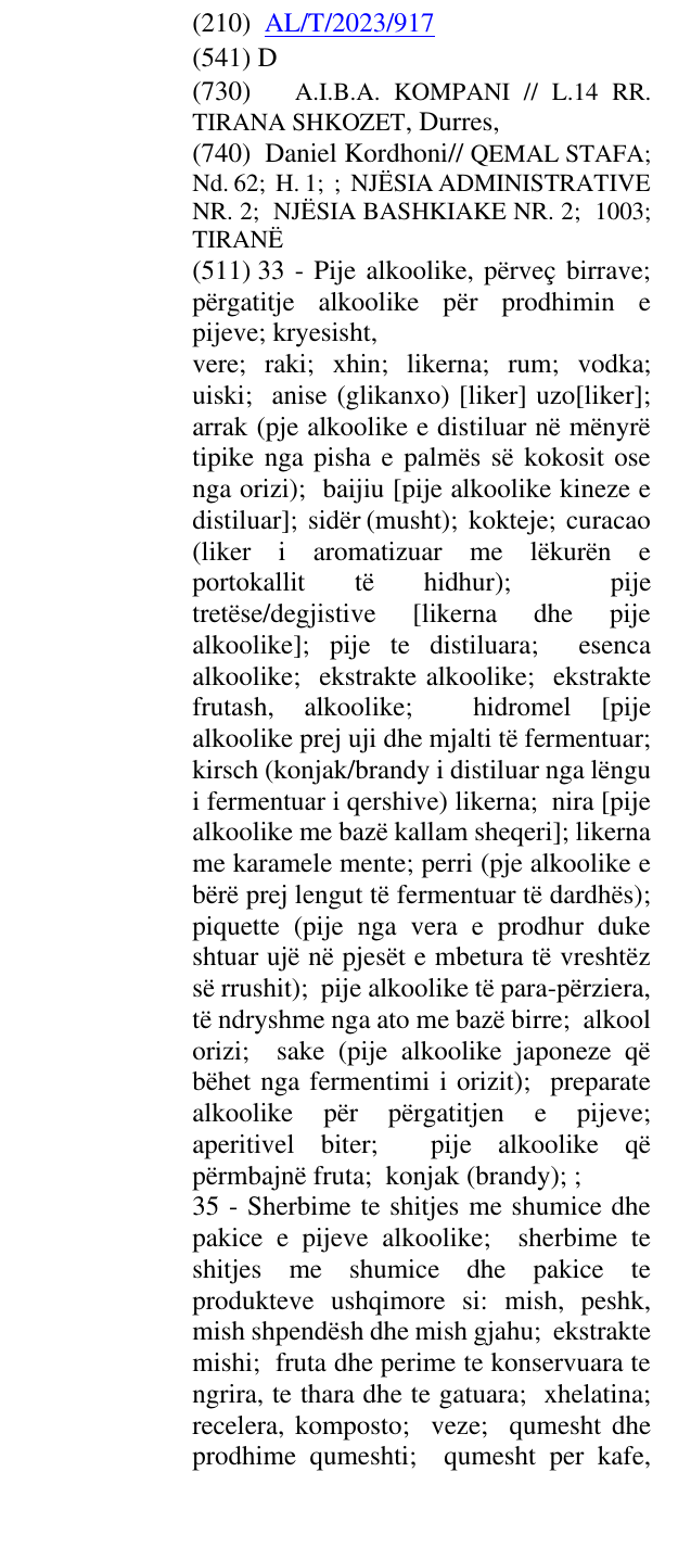 Zëri i markës D në buletin