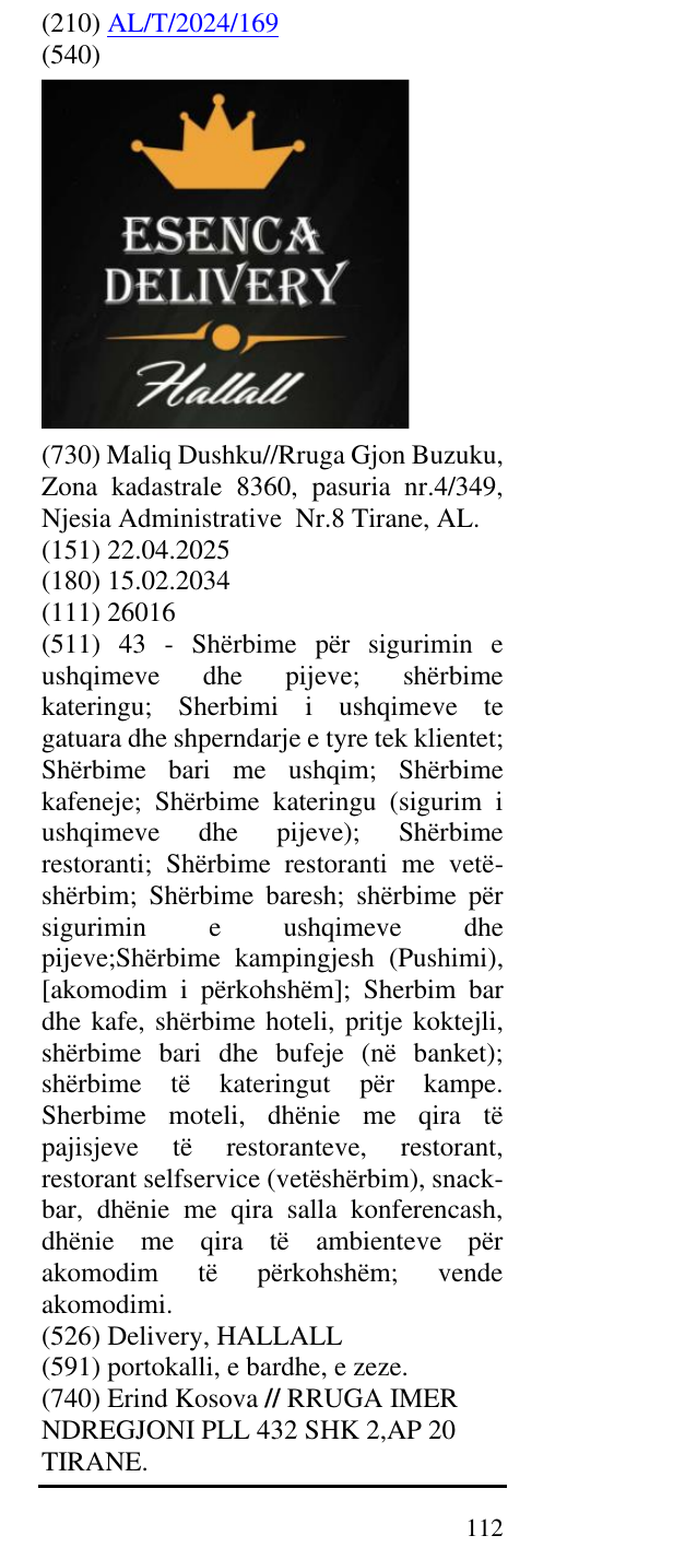 Zëri i markës Delivery, HALLALL në buletin
