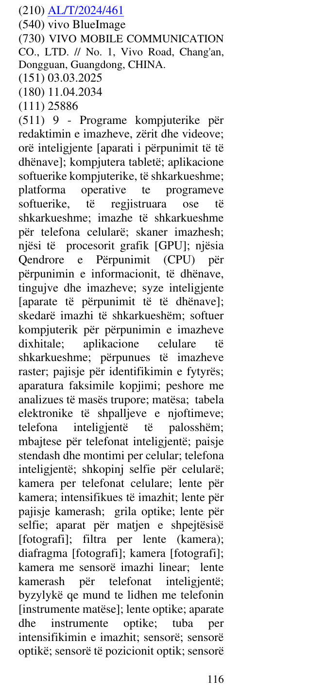 Zëri i markës vivo BlueImage në buletin
