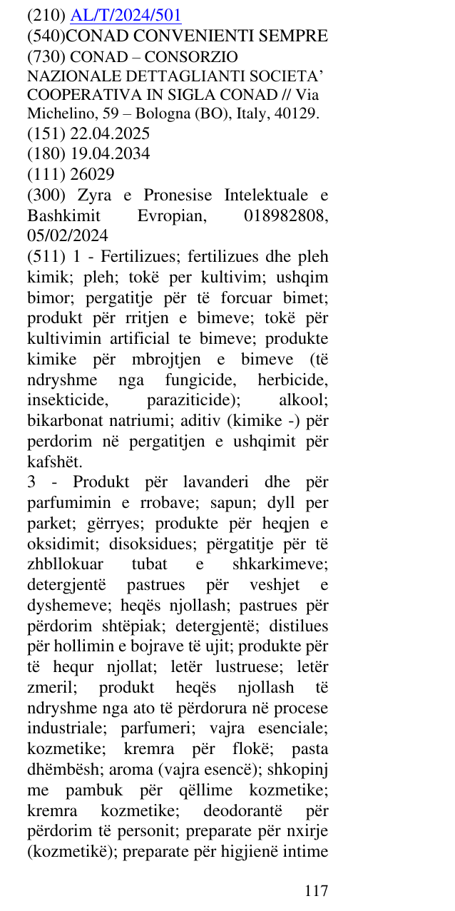 Zëri i markës CONAD CONVENIENTI SEMPRE në buletin