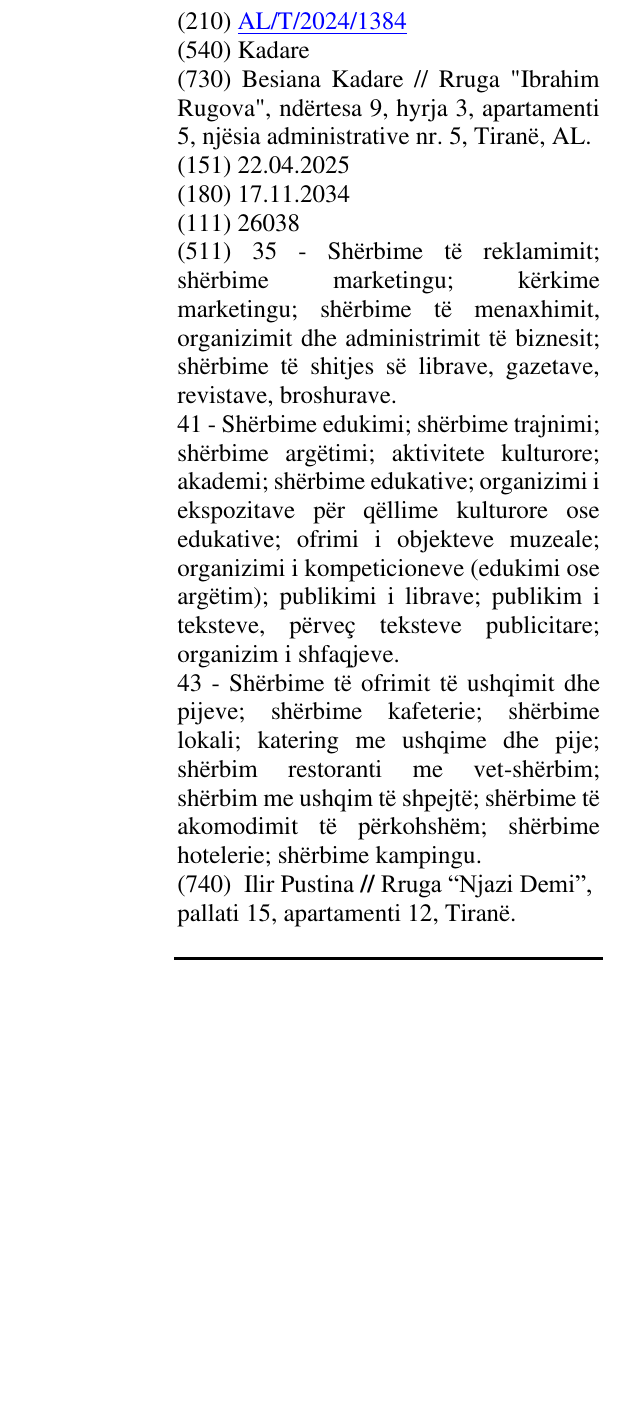 Zëri i markës Kadare në buletin