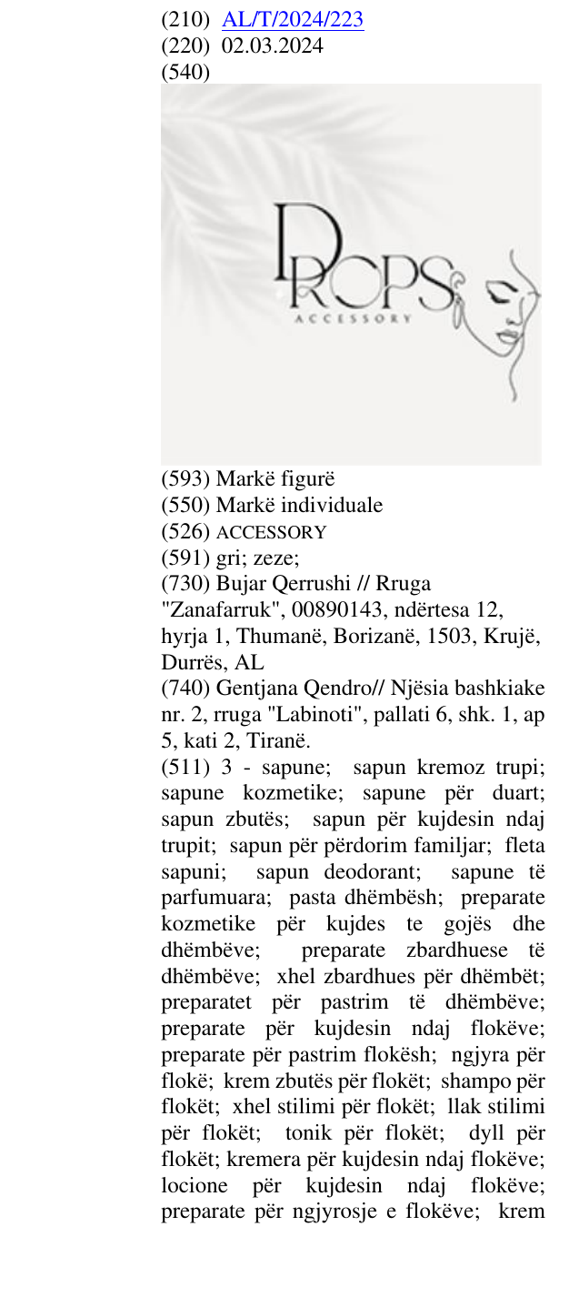 Zëri i markës ACCESSORY në buletin