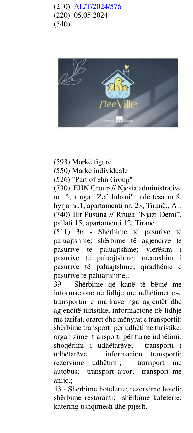 Zëri i markës "Part of ehn Group" në buletin