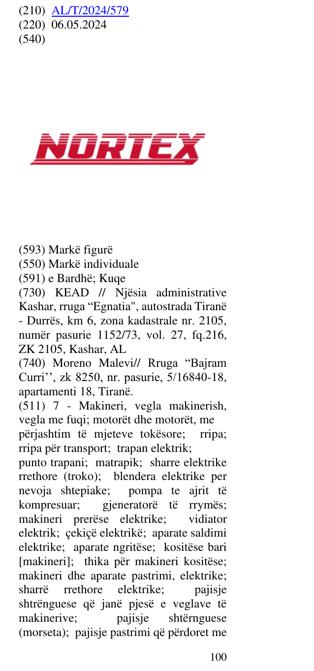 Zëri i markës NORTEX në buletin
