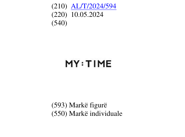 Zëri i markës MY : TIME në buletin