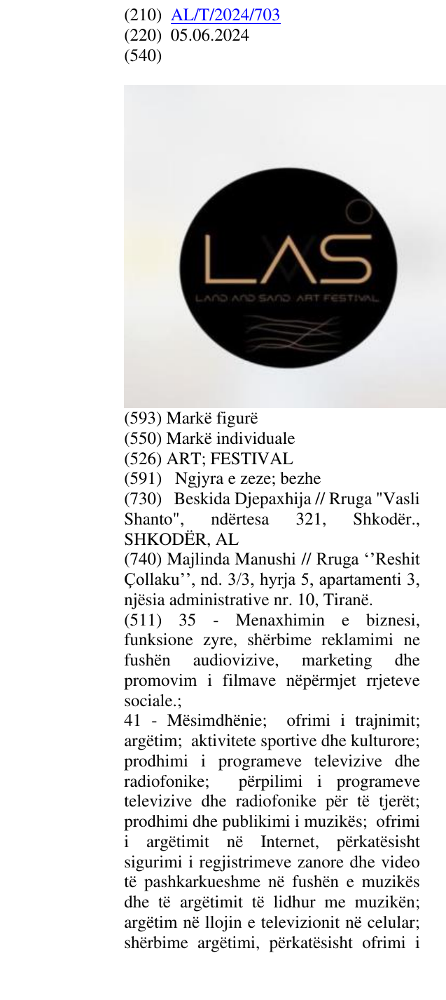 Zëri i markës ART; FESTIVAL në buletin