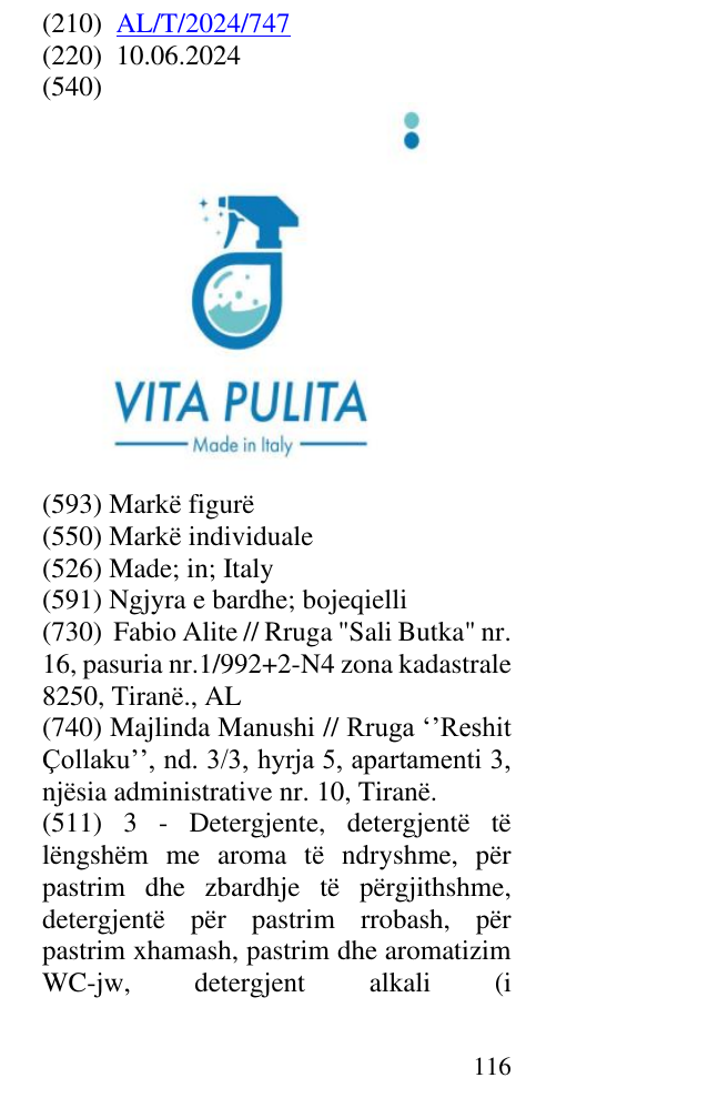 Zëri i markës Made; in; Italy në buletin