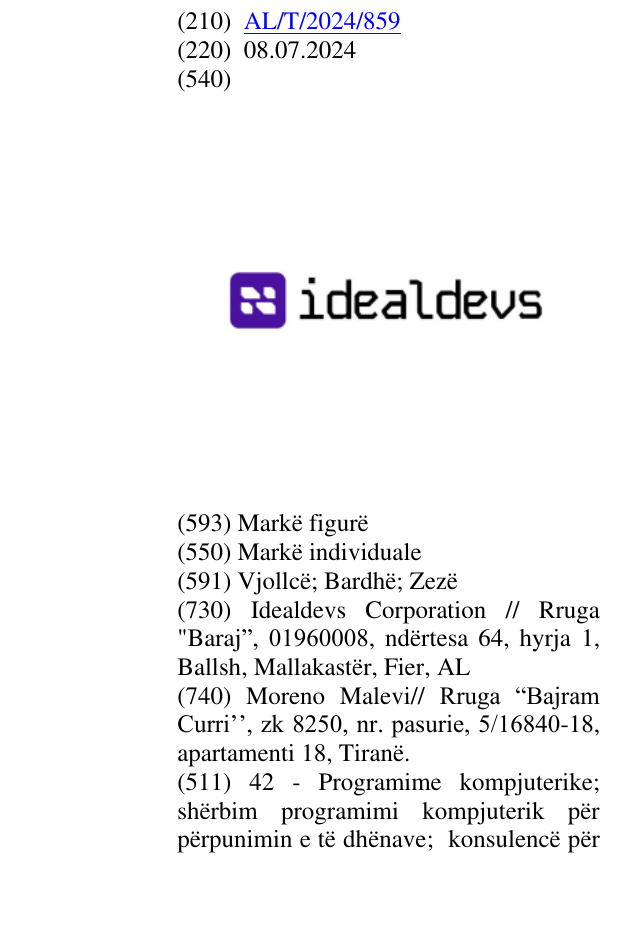 Zëri i markës Idealdevs në buletin