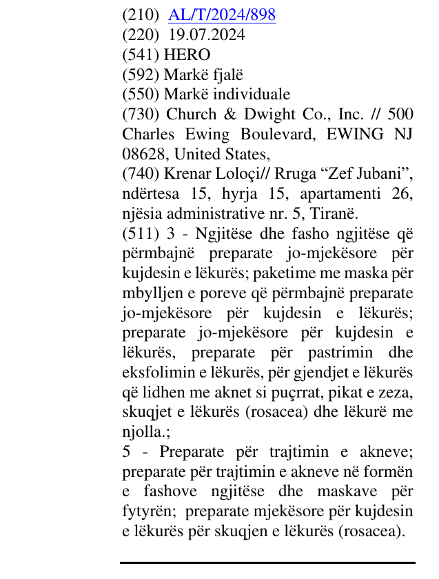Zëri i markës HERO në buletin