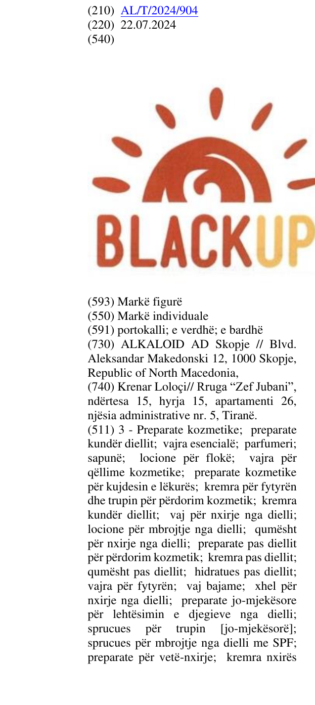 Zëri i markës BLACKUP në buletin