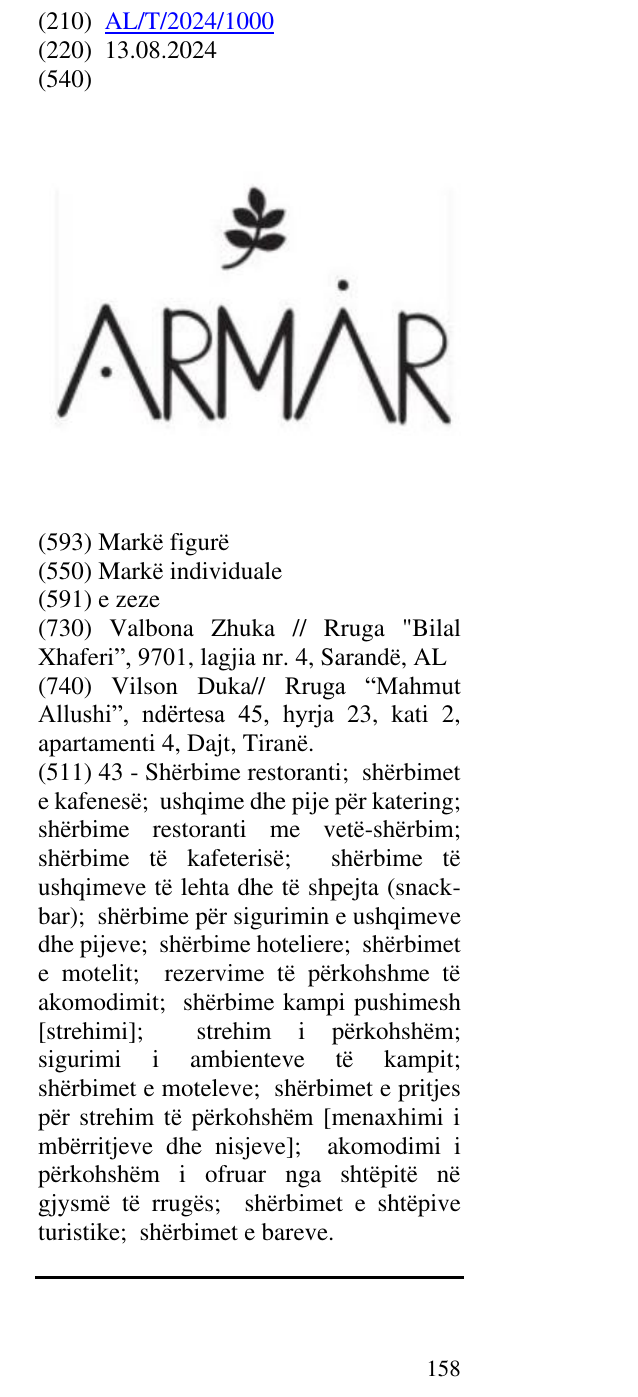 Zëri i markës ARMAR në buletin