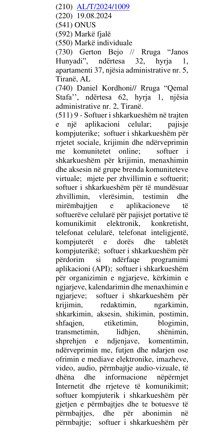 Zëri i markës ONUS në buletin