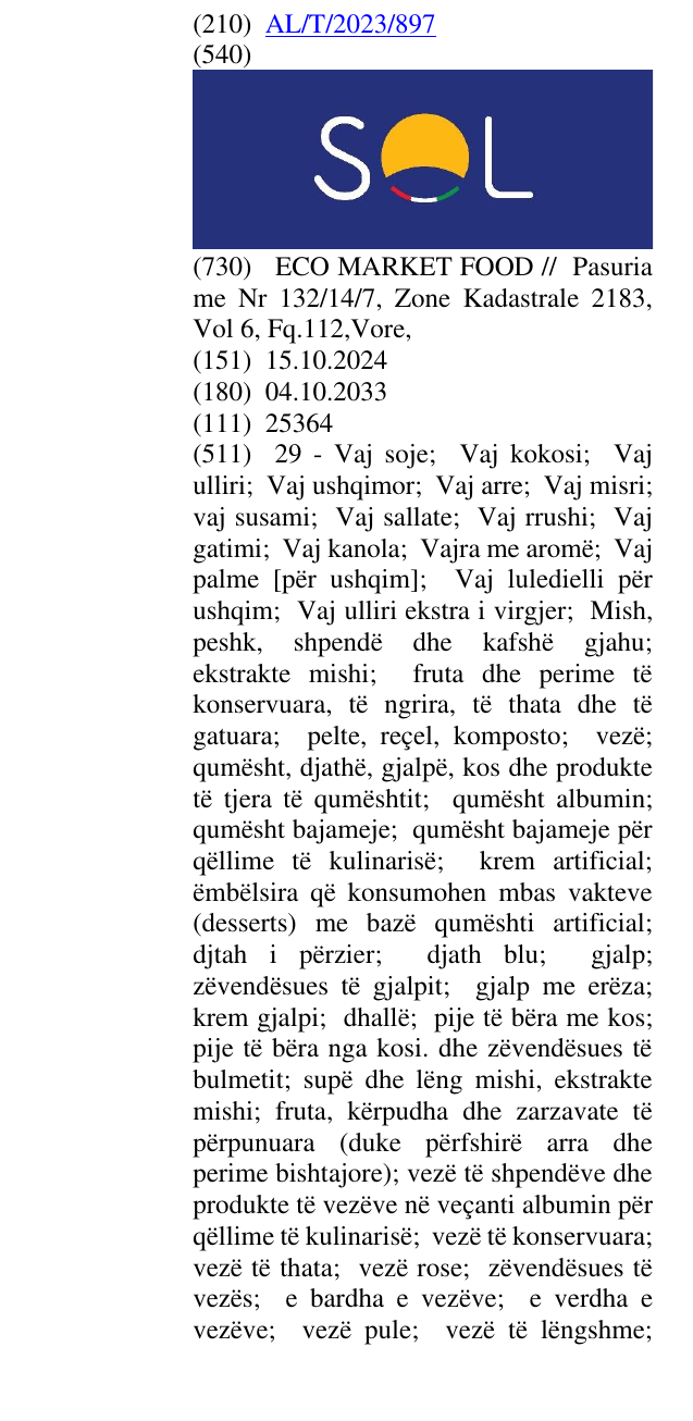 Zëri i markës Flamuri Italjan, më saktësisht 3 ngjyrat së bashku; e kuqe; e bardhë; jeshile në buletin