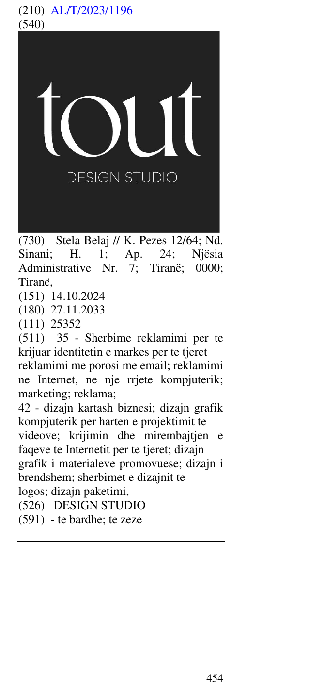 Zëri i markës DESIGN STUDIO në buletin