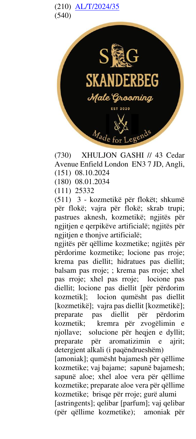 Zëri i markës Male; Grooming; Est; 2020; Made; for; Legends në buletin
