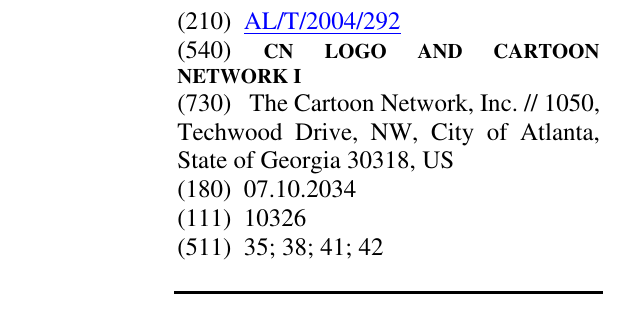 Zëri i markës CN LOGO AND CARTOON NETWORK I në buletin
