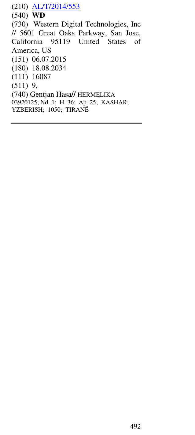 Zëri i markës WD në buletin