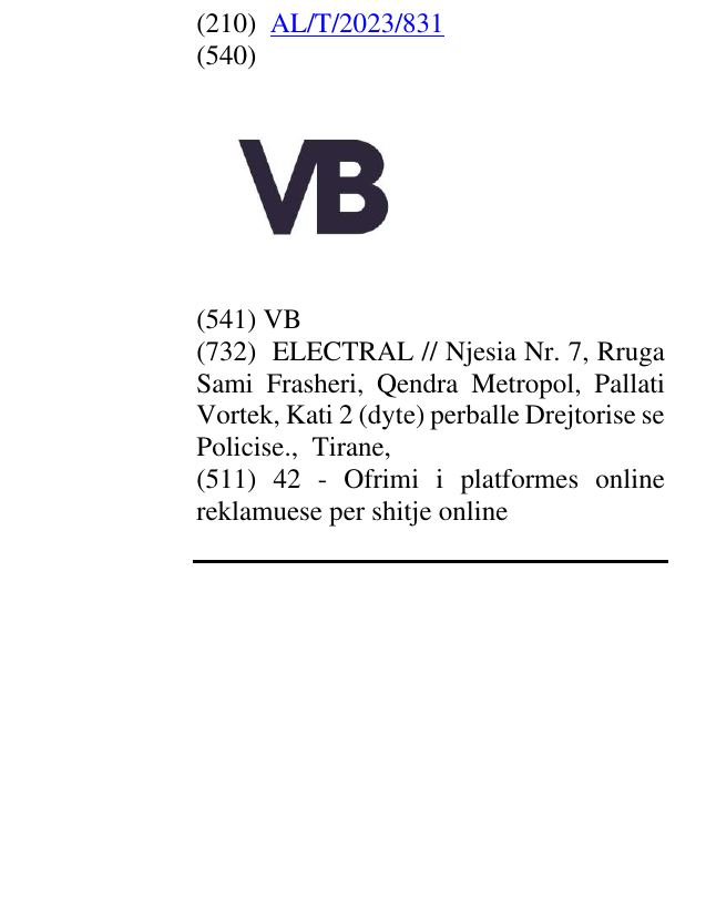 Zëri i markës VB në buletin
