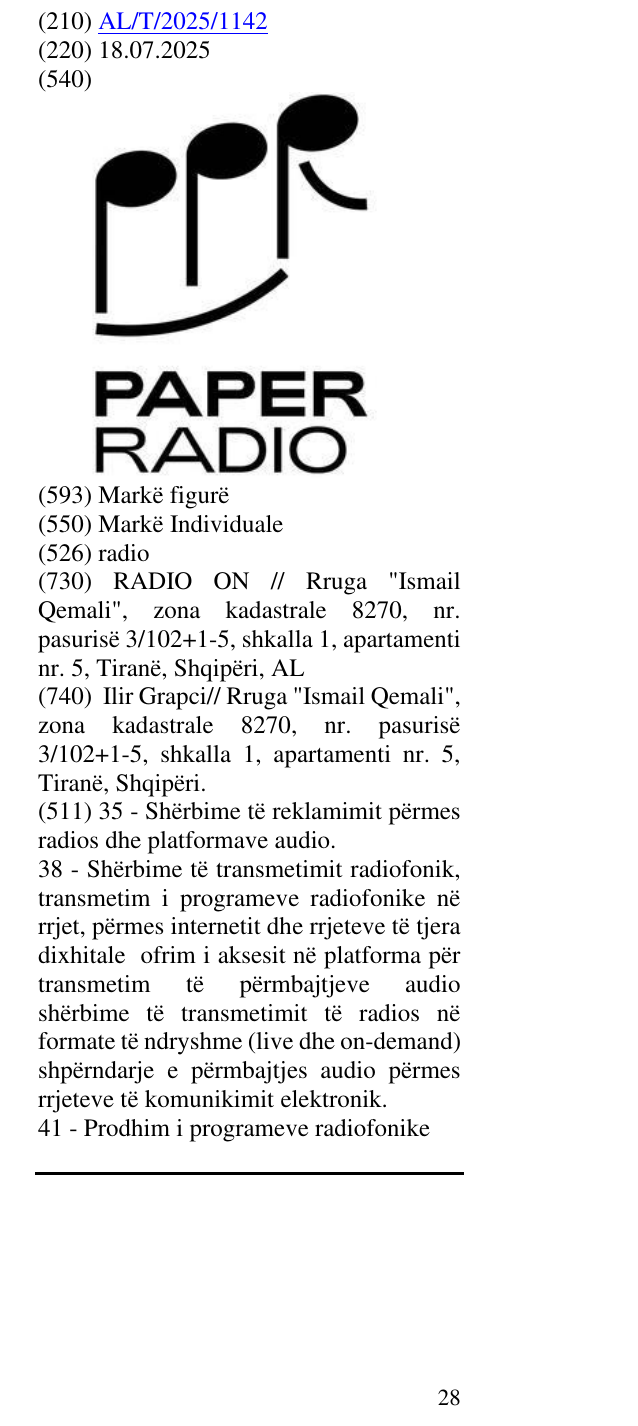 Zëri i markës radio në buletin