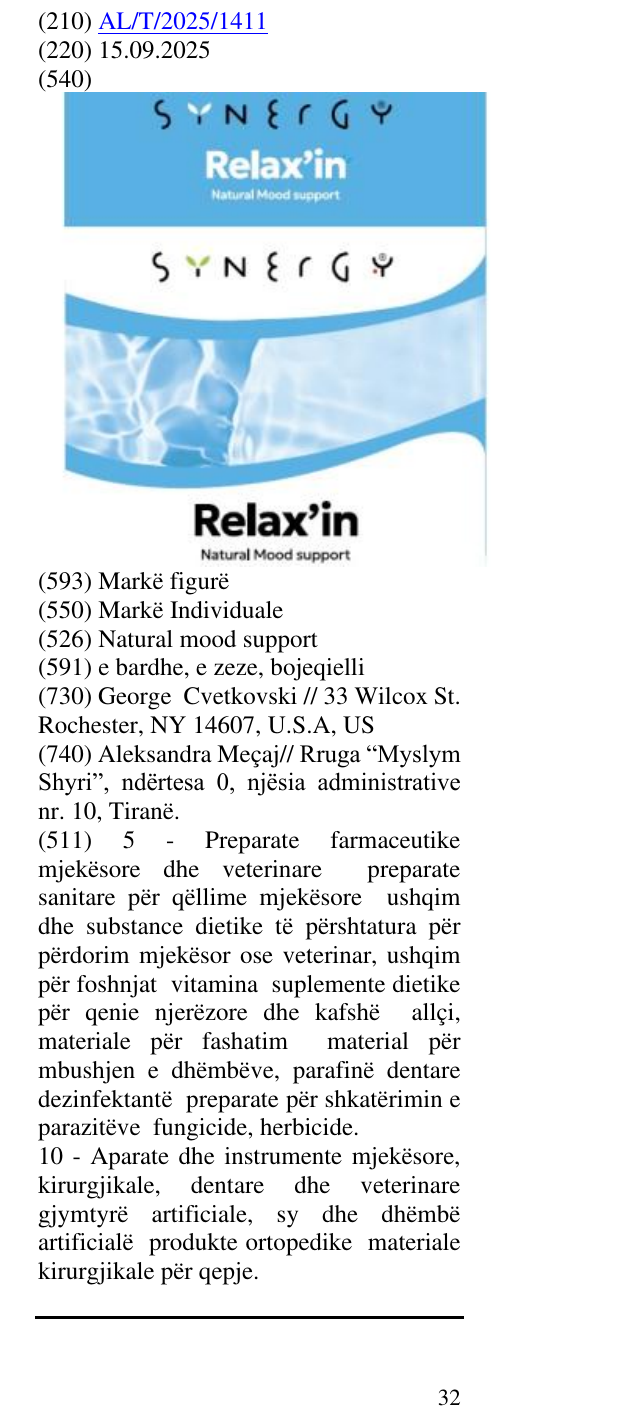 Zëri i markës Natural mood support në buletin
