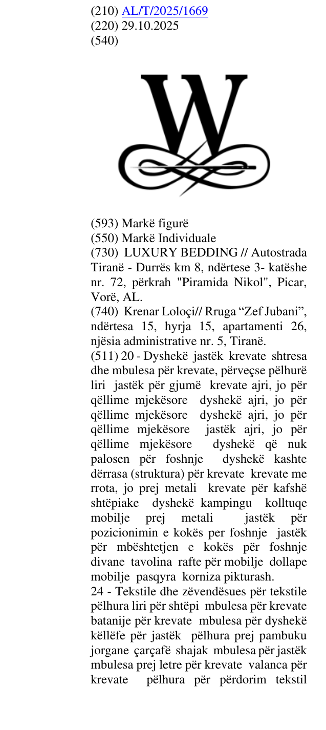 Zëri i markës W në buletin