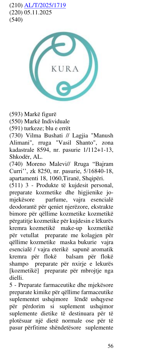 Zëri i markës KURA në buletin