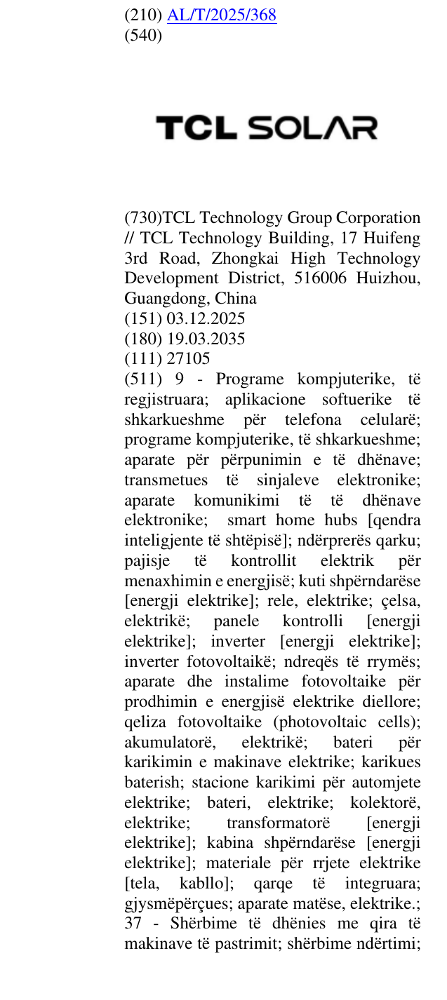 Zëri i markës SOLAR. në buletin