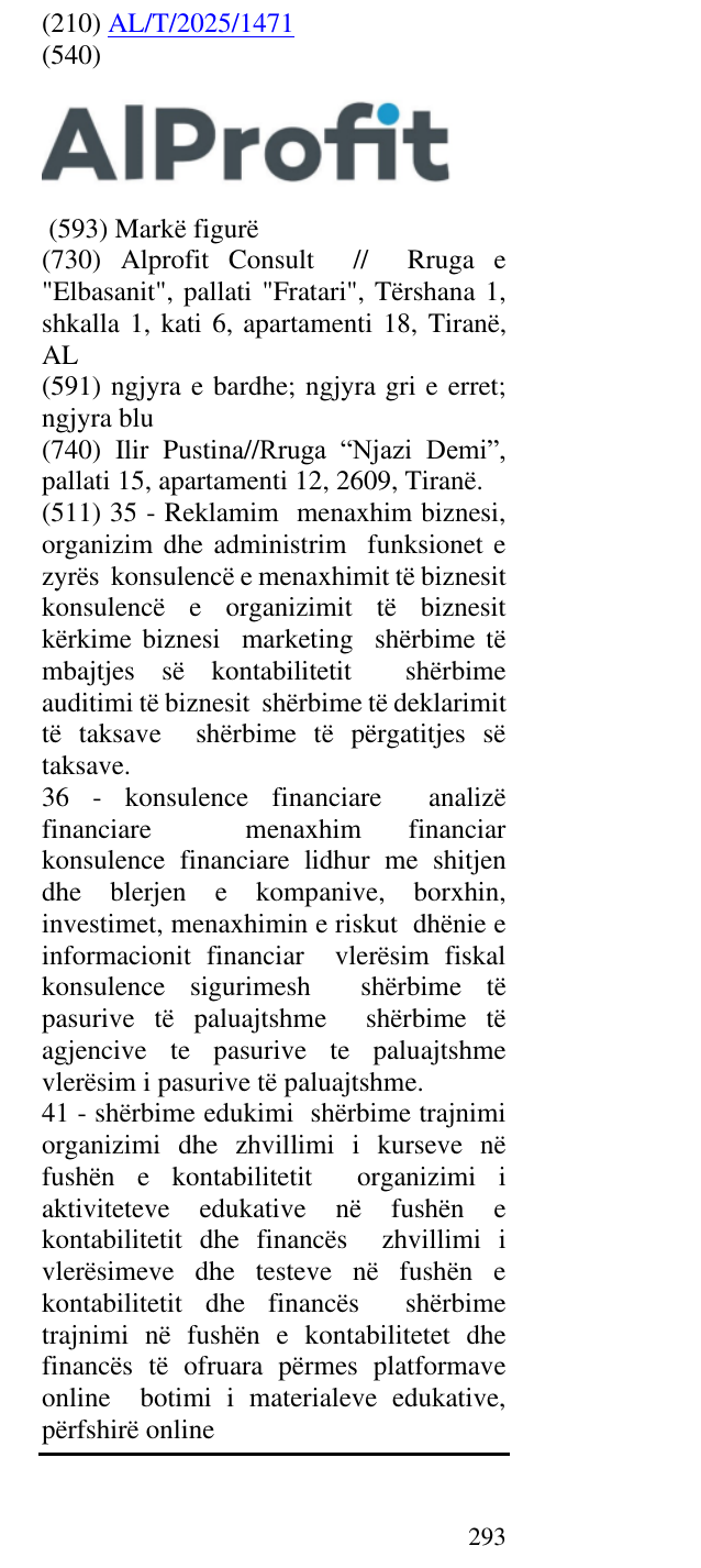 Zëri i markës AlProfit në buletin