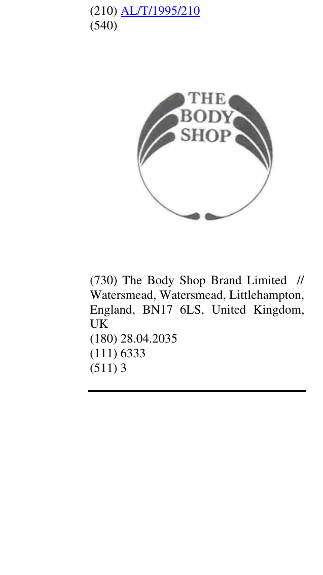 Zëri i markës THE BODY SHOP në buletin