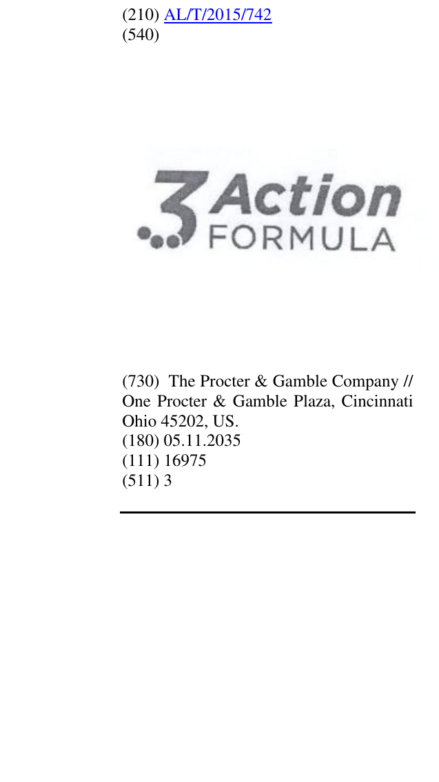 Zëri i markës 3 Action FORMULA në buletin