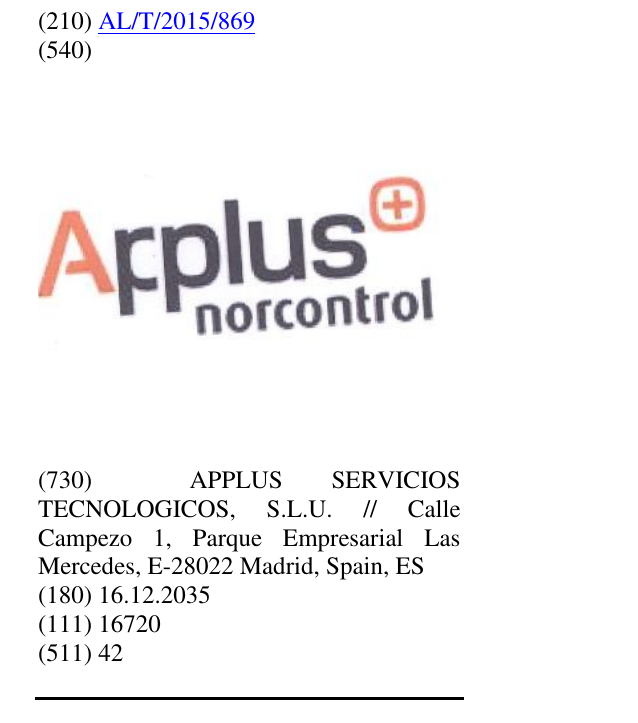 Zëri i markës Applus+ norcontrol në buletin