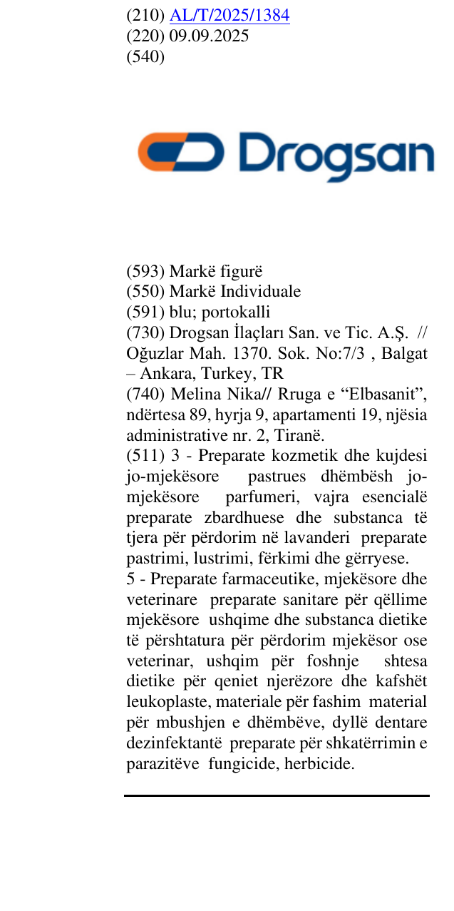 Zëri i markës Drogsan në buletin