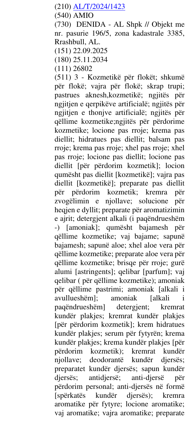 Zëri i markës AMIO në buletin