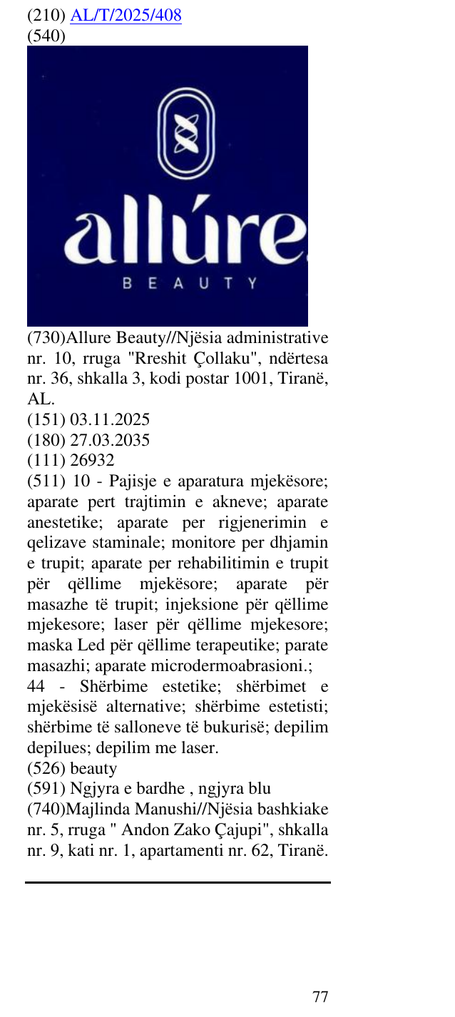 Zëri i markës beauty në buletin