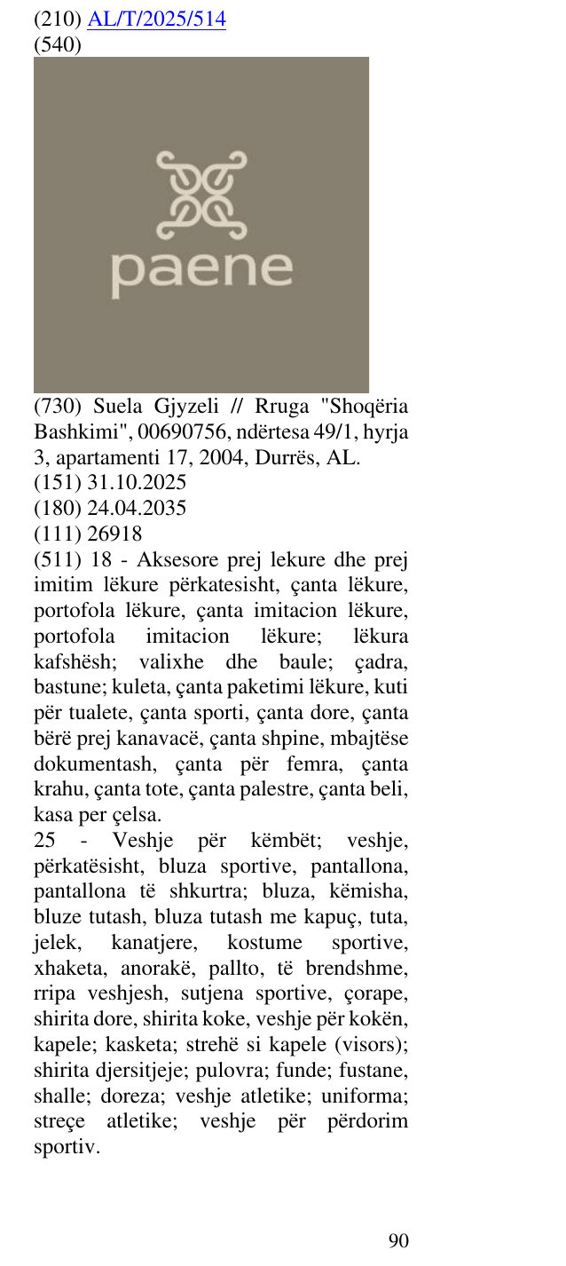 Zëri i markës paene në buletin