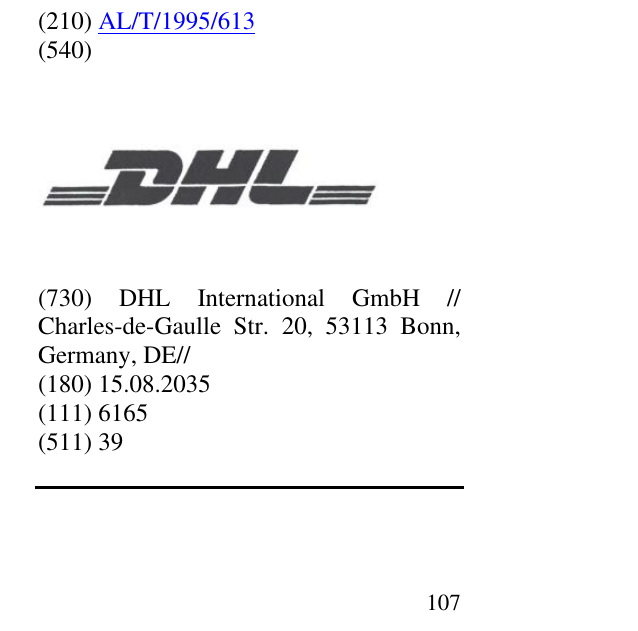Zëri i markës DHL në buletin