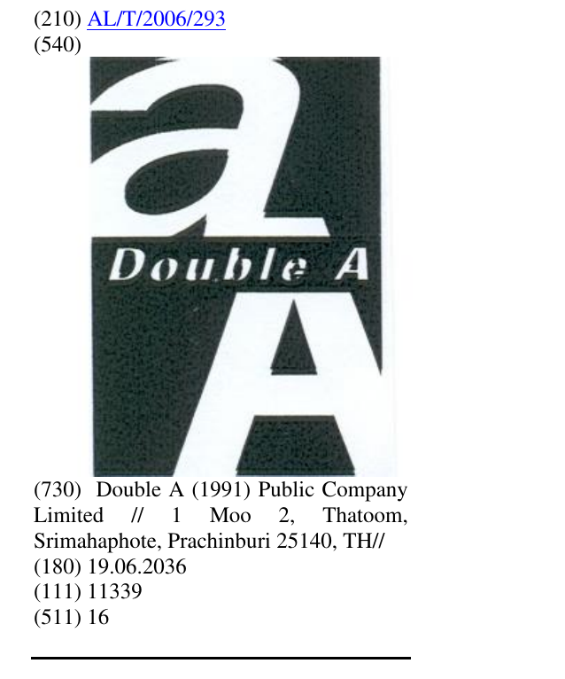 Zëri i markës DOUBLE A në buletin