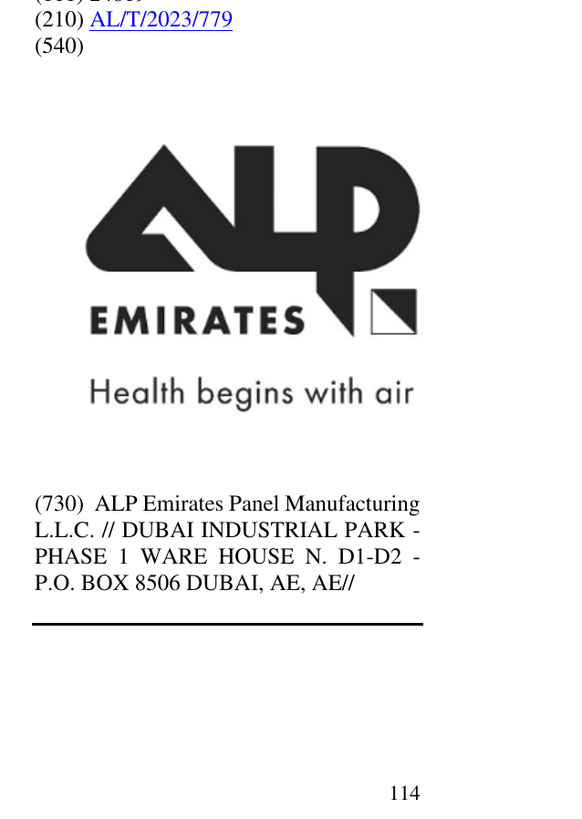Zëri i markës ALP EMIRATES Health begins with air në buletin