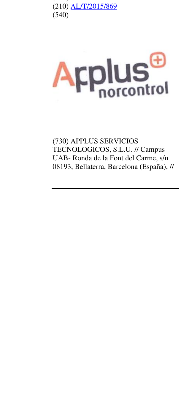 Zëri i markës Applus+ norcontrol në buletin