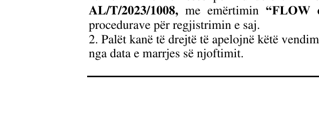 Zëri i markës FLOW cs në buletin