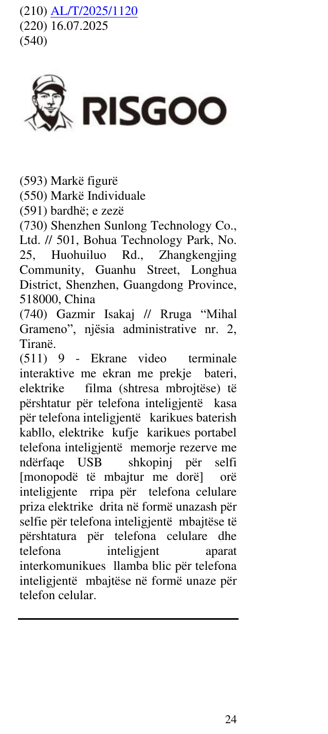 Zëri i markës RISGOO në buletin