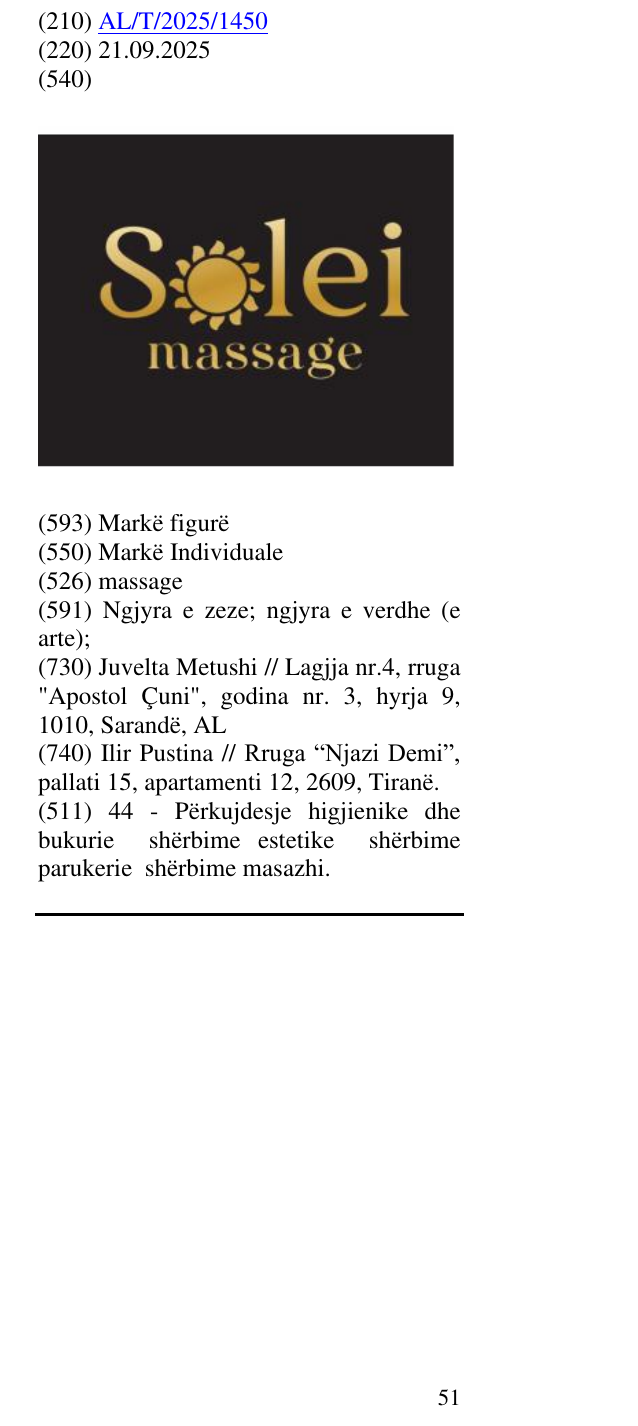 Zëri i markës massage në buletin