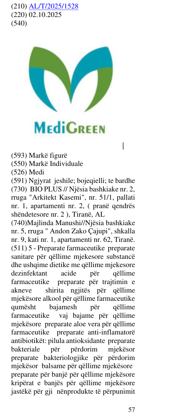 Zëri i markës Medi në buletin