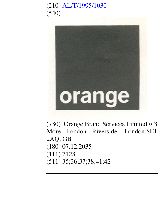 Zëri i markës ORANGE në buletin