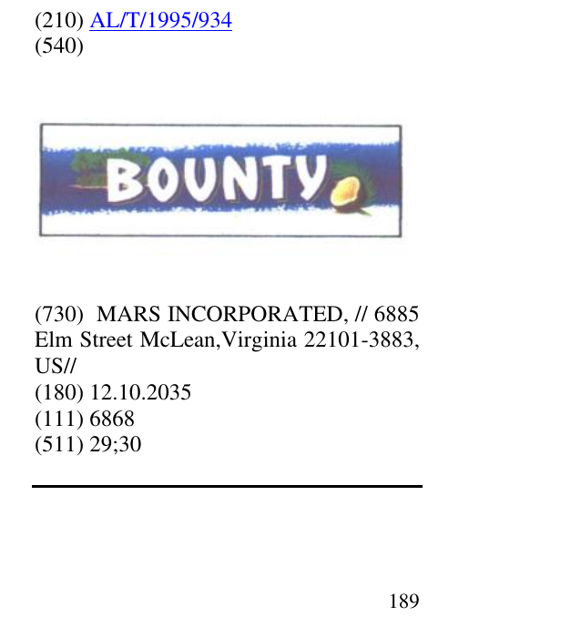 Zëri i markës BOUNTY në buletin