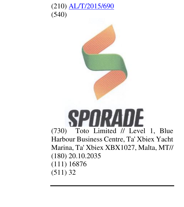 Zëri i markës SPORADE në buletin
