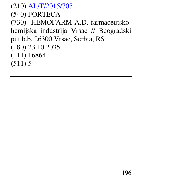 Zëri i markës FORTECA në buletin