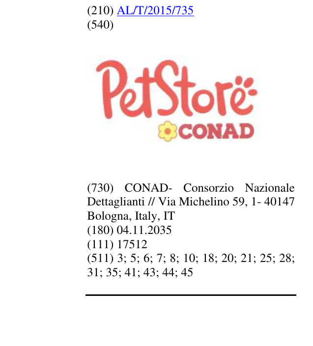 Zëri i markës PetStore Conad në buletin