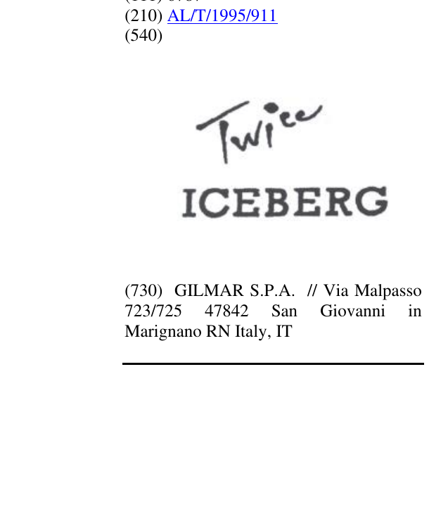Zëri i markës TWICE ICEBERG në buletin